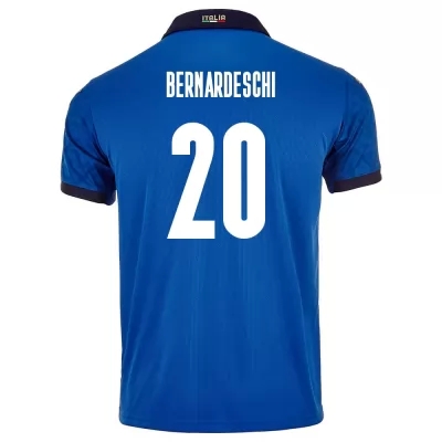 Lapset Italian jalkapallomaajoukkue Federico Bernardeschi #20 Kotipaita Sininen 2021 Lyhythihainen Paita