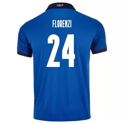 Miesten Italian jalkapallomaajoukkue Alessandro Florenzi #24 Kotipaita Sininen 2021 Lyhythihainen Paita