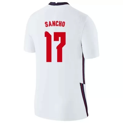 Lapset Englannin Jalkapallomaajoukkue Jadon Sancho #17 Kotipaita Valkoinen 2021 Lyhythihainen Paita
