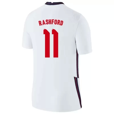 Naisten Englannin jalkapallomaajoukkue Marcus Rashford #11 Kotipaita Valkoinen 2021 Lyhythihainen Paita