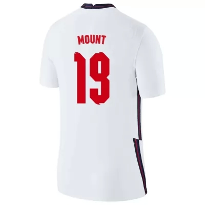 Naisten Englannin jalkapallomaajoukkue Mason Mount #19 Kotipaita Valkoinen 2021 Lyhythihainen Paita