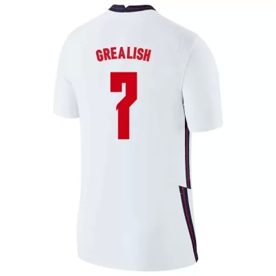 Naisten Englannin jalkapallomaajoukkue Jack Grealish #7 Kotipaita Valkoinen 2021 Lyhythihainen Paita