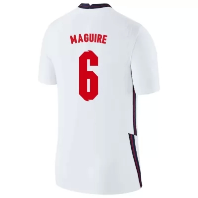 Lapset Englannin jalkapallomaajoukkue Harry Maguire #6 Kotipaita Valkoinen 2021 Lyhythihainen Paita