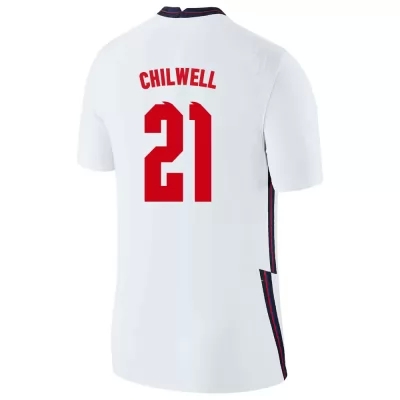Naisten Englannin jalkapallomaajoukkue Ben Chilwell #21 Kotipaita Valkoinen 2021 Lyhythihainen Paita