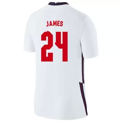 Naisten Englannin jalkapallomaajoukkue Reece James #24 Kotipaita Valkoinen 2021 Lyhythihainen Paita