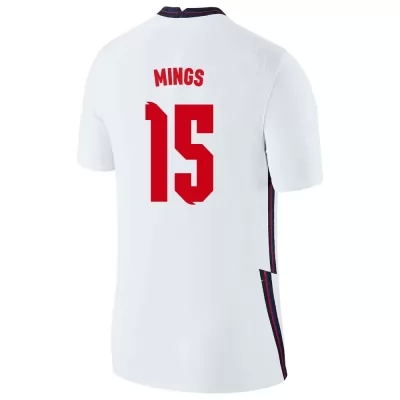 Naisten Englannin jalkapallomaajoukkue Tyrone Mings #15 Kotipaita Valkoinen 2021 Lyhythihainen Paita