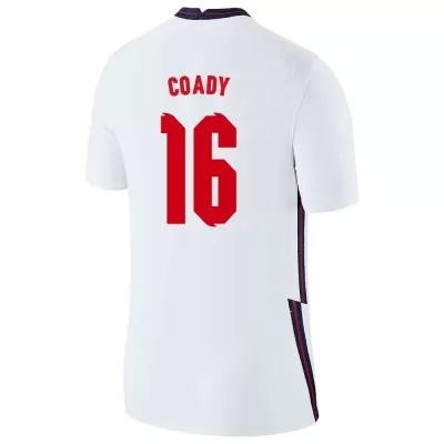 Miesten Englannin jalkapallomaajoukkue Conor Coady #16 Kotipaita Valkoinen 2021 Lyhythihainen Paita