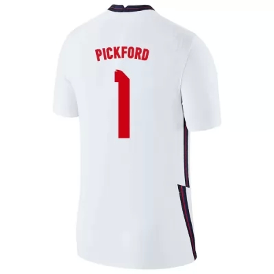 Naisten Englannin jalkapallomaajoukkue Jordan Pickford #1 Kotipaita Valkoinen 2021 Lyhythihainen Paita