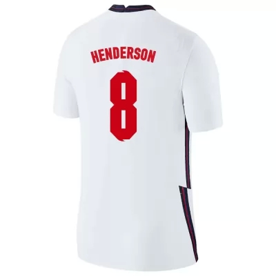 Naisten Englannin jalkapallomaajoukkue Jordan Henderson #8 Kotipaita Valkoinen 2021 Lyhythihainen Paita