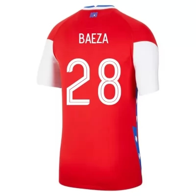 Miesten Chilen Jalkapallomaajoukkue Claudio Baeza #28 Kotipaita Punainen 2021 Lyhythihainen Paita