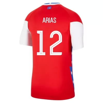 Miesten Chilen Jalkapallomaajoukkue Gabriel Arias #12 Kotipaita Punainen 2021 Lyhythihainen Paita