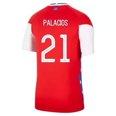 Lapset Chilen Jalkapallomaajoukkue Carlos Palacios #21 Kotipaita Punainen 2021 Lyhythihainen Paita