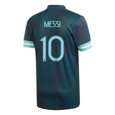 Miesten Argentiinan jalkapallomaajoukkue Lionel Messi #10 Vieraspaita Tummansininen 2021 Lyhythihainen Paita