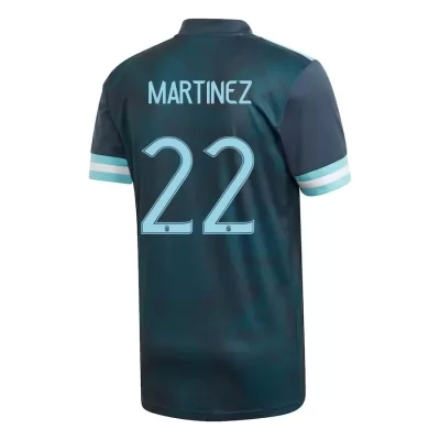 Miesten Argentiinan jalkapallomaajoukkue Lautaro Martinez #22 Vieraspaita Tummansininen 2021 Lyhythihainen Paita