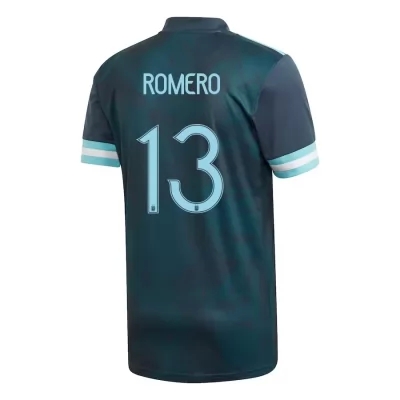 Naisten Argentiinan jalkapallomaajoukkue Cristian Romero #13 Vieraspaita Tummansininen 2021 Lyhythihainen Paita