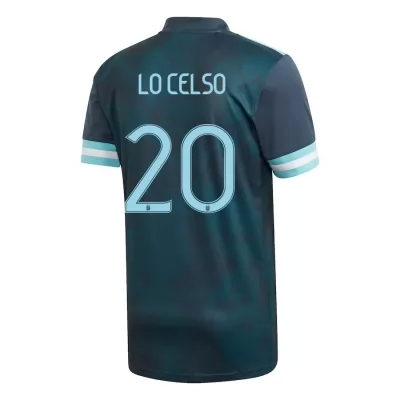 Lapset Argentiinan Jalkapallomaajoukkue Giovani Lo Celso #20 Vieraspaita Tummansininen 2021 Lyhythihainen Paita