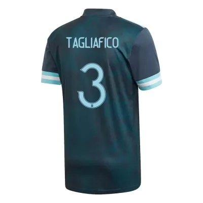 Naisten Argentiinan jalkapallomaajoukkue Nicolas Tagliafico #3 Vieraspaita Tummansininen 2021 Lyhythihainen Paita