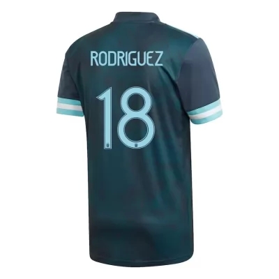 Naisten Argentiinan jalkapallomaajoukkue Guido Rodriguez #18 Vieraspaita Tummansininen 2021 Lyhythihainen Paita