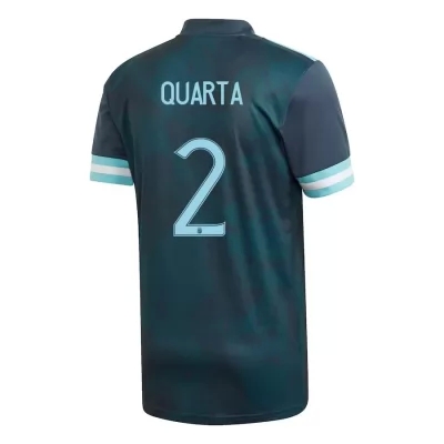 Naisten Argentiinan jalkapallomaajoukkue Lucas Martinez Quarta #2 Vieraspaita Tummansininen 2021 Lyhythihainen Paita
