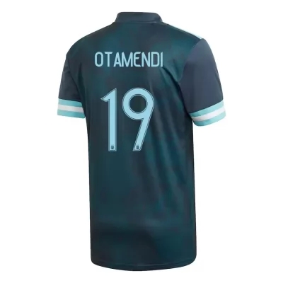 Lapset Argentiinan jalkapallomaajoukkue Nicolas Otamendi #19 Vieraspaita Tummansininen 2021 Lyhythihainen Paita