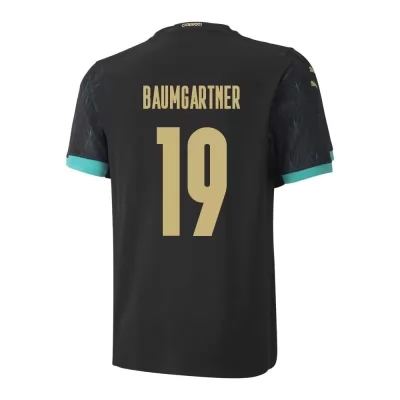 Naisten Itävallan jalkapallomaajoukkue Christoph Baumgartner #19 Vieraspaita Musta 2021 Lyhythihainen Paita