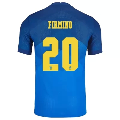 Lapset Brasilian jalkapallomaajoukkue Roberto Firmino #20 Vieraspaita Sininen 2021 Lyhythihainen Paita