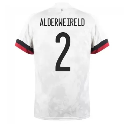Lapset Belgian jalkapallomaajoukkue Toby Alderweireld #2 Vieraspaita Valkoinen musta 2021 Lyhythihainen Paita