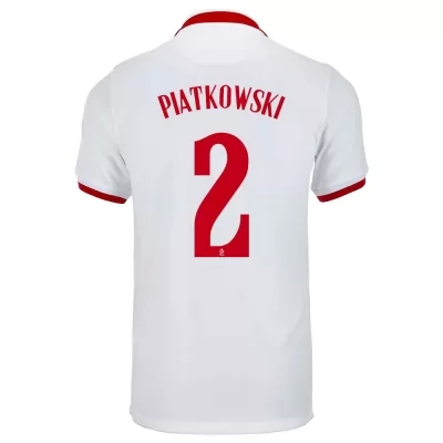 Naisten Puolan Jalkapallomaajoukkue Kamil Piatkowski #2 Vieraspaita Valkoinen 2021 Lyhythihainen Paita