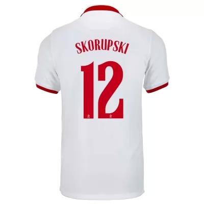 Naisten Puolan Jalkapallomaajoukkue Lukasz Skorupski #12 Vieraspaita Valkoinen 2021 Lyhythihainen Paita