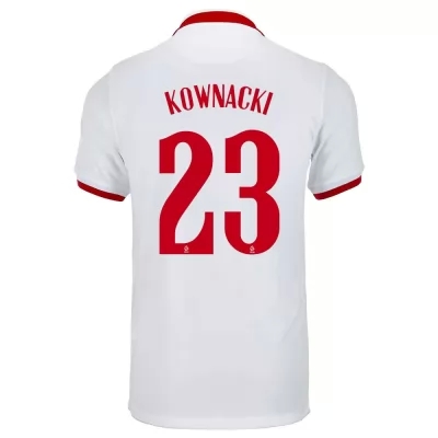 Naisten Puolan Jalkapallomaajoukkue Dawid Kownacki #23 Vieraspaita Valkoinen 2021 Lyhythihainen Paita