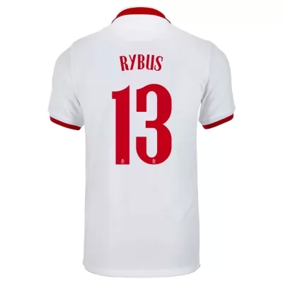Lapset Puolan Jalkapallomaajoukkue Maciej Rybus #13 Vieraspaita Valkoinen 2021 Lyhythihainen Paita