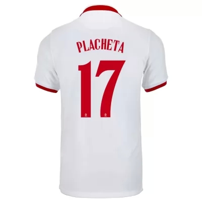 Naisten Puolan jalkapallomaajoukkue Przemyslaw Placheta #17 Vieraspaita Valkoinen 2021 Lyhythihainen Paita