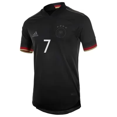 Miesten Saksan Jalkapallomaajoukkue Kai Havertz #7 Vieraspaita Musta 2021 Lyhythihainen Paita