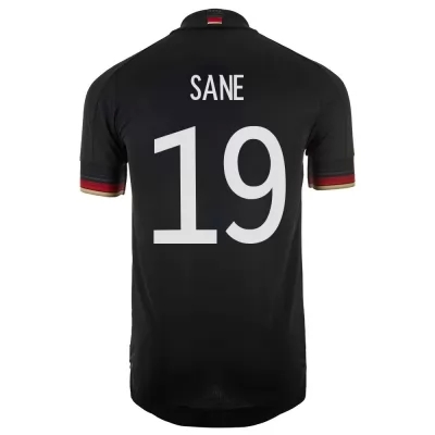 Miesten Saksan jalkapallomaajoukkue Leroy Sane #19 Vieraspaita Musta 2021 Lyhythihainen Paita