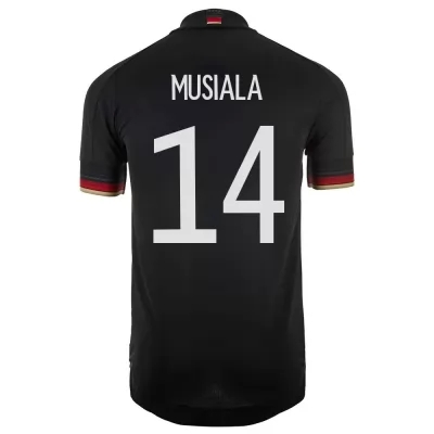 Miesten Saksan jalkapallomaajoukkue Jamal Musiala #14 Vieraspaita Musta 2021 Lyhythihainen Paita