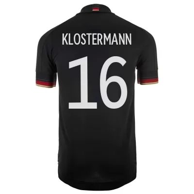 Naisten Saksan jalkapallomaajoukkue Lukas Klostermann #16 Vieraspaita Musta 2021 Lyhythihainen Paita