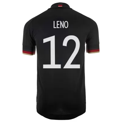 Lapset Saksan jalkapallomaajoukkue Bernd Leno #12 Vieraspaita Musta 2021 Lyhythihainen Paita