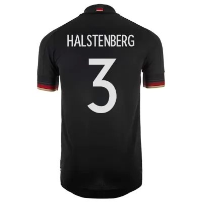 Naisten Saksan jalkapallomaajoukkue Marcel Halstenberg #3 Vieraspaita Musta 2021 Lyhythihainen Paita
