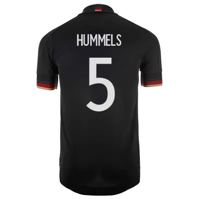 Naisten Saksan jalkapallomaajoukkue Mats Hummels #5 Vieraspaita Musta 2021 Lyhythihainen Paita