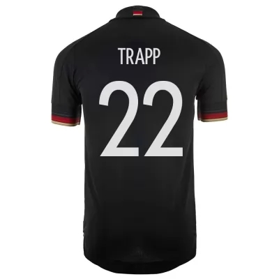 Naisten Saksan jalkapallomaajoukkue Kevin Trapp #22 Vieraspaita Musta 2021 Lyhythihainen Paita