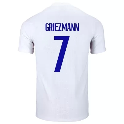 Naisten Ranskan jalkapallomaajoukkue Antoine Griezmann #7 Vieraspaita Valkoinen 2021 Lyhythihainen Paita