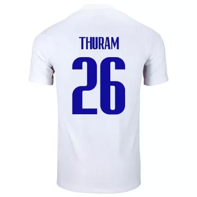 Lapset Ranskan jalkapallomaajoukkue Marcus Thuram #26 Vieraspaita Valkoinen 2021 Lyhythihainen Paita