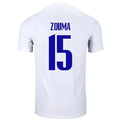 Lapset Ranskan jalkapallomaajoukkue Kurt Zouma #15 Vieraspaita Valkoinen 2021 Lyhythihainen Paita