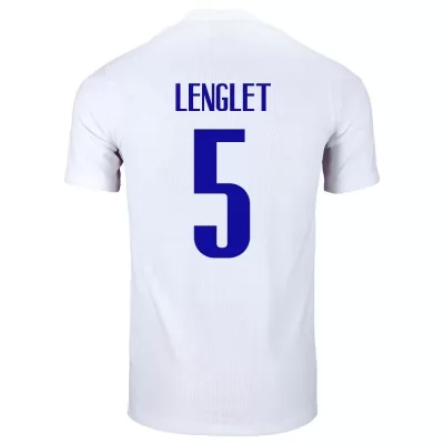 Naisten Ranskan jalkapallomaajoukkue Clement Lenglet #5 Vieraspaita Valkoinen 2021 Lyhythihainen Paita