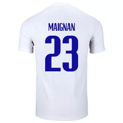 Lapset Ranskan jalkapallomaajoukkue Mike Maignan #23 Vieraspaita Valkoinen 2021 Lyhythihainen Paita