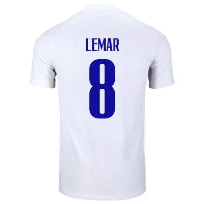 Miesten Ranskan jalkapallomaajoukkue Thomas Lemar #8 Vieraspaita Valkoinen 2021 Lyhythihainen Paita