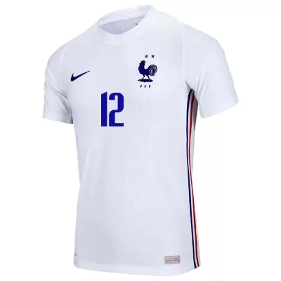 Miesten Ranskan Jalkapallomaajoukkue Corentin Tolisso #12 Vieraspaita Valkoinen 2021 Lyhythihainen Paita