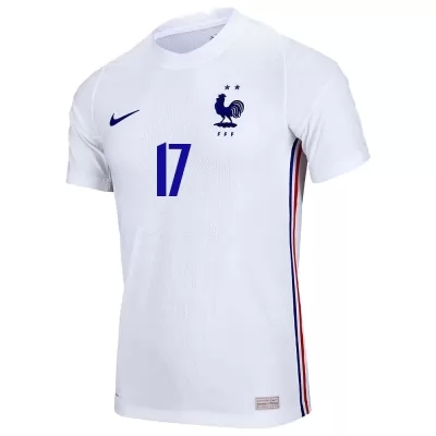 Naisten Ranskan Jalkapallomaajoukkue Moussa Sissoko #17 Vieraspaita Valkoinen 2021 Lyhythihainen Paita