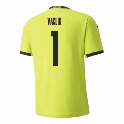 Naisten Tšekin jalkapallomaajoukkue Tomas Vaclik #1 Vieraspaita Vaaleanvihreä 2021 Lyhythihainen Paita