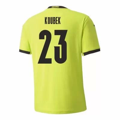 Miesten Tšekin Jalkapallomaajoukkue Tomas Koubek #23 Vieraspaita Vaaleanvihreä 2021 Lyhythihainen Paita